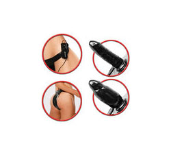 Fetish Fantasy Vibrating Inflatable Strap On 5.5 Inch Black